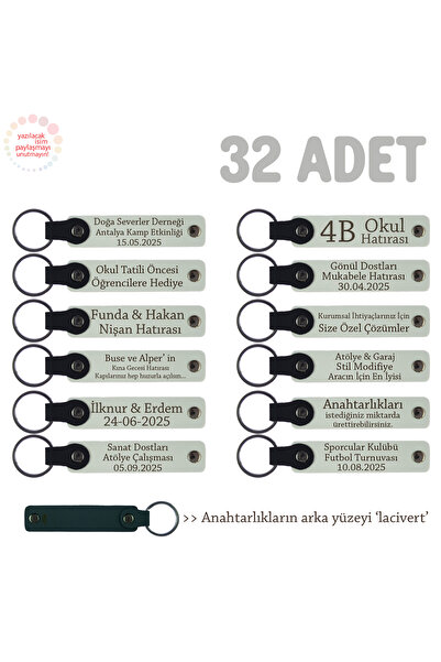 Asortishey سلسلة مفاتيح مقاس 32 بوصة، باللونين الأبيض والأزرق الداكن، يمكن كت...