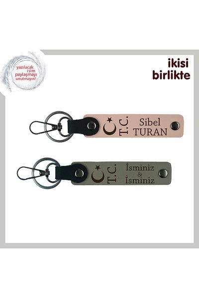 Miaju هدية ثمينة تذكارية - طقم سلسلة مفاتيح Moon Star TC x2، Puppy Mouth-Charcoal Gray