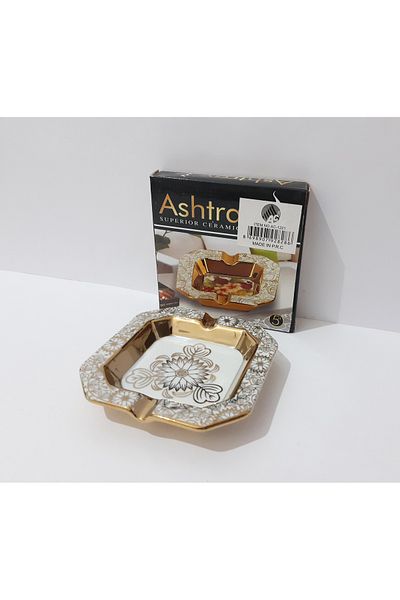 renkli çiçekler Τασάκι 12,5x12,5 CM Κεραμικό Τασάκι με σχέδιο