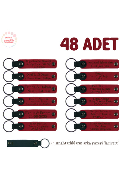 Asortishey سلسلة مفاتيح ترويجية مع معلومات مدرسية مكتوبة، أحمر وأزرق، مجموعة ...