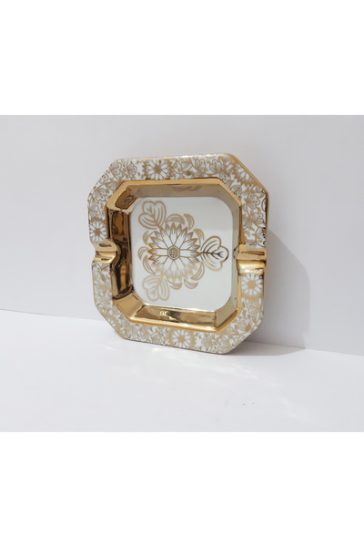 renkli çiçekler Τασάκι 12,5x12,5 CM Κεραμικό Τασάκι με σχέδιο