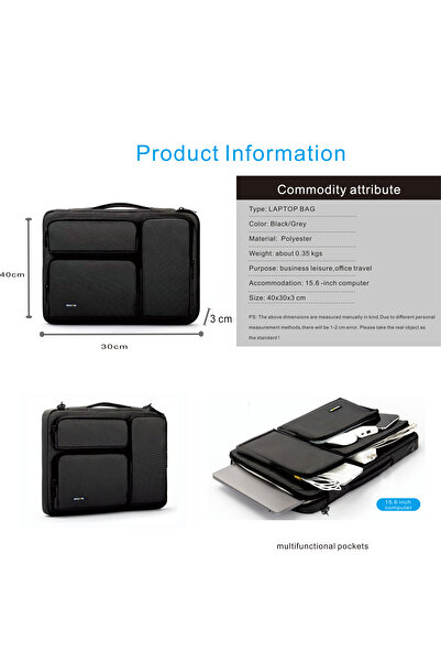 Datazone حقيبة كمبيوتر محمول داتازون DZ-BP301 (أسود) مقاس 15.6 بوصة