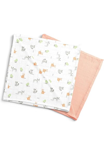 Mon Muslin and Bamboo Baby Swaddle 120×120 cm, 2-Pack, Cotton, Multi-color -
