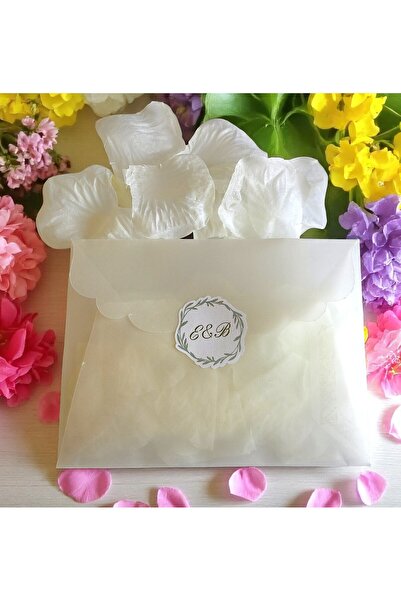 Armada 10 Adet İçinde Krem Gül Yaprağı Olan İsme Özel Sticker ile Kapatılmış ...