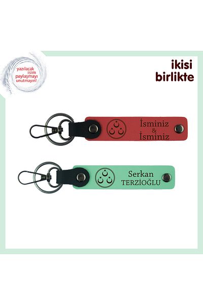 miawiki Set, Pomegranate Flower-Green, Moon Star Deep Meaningful Gift – Three Moon Star Themed Personal Keychain