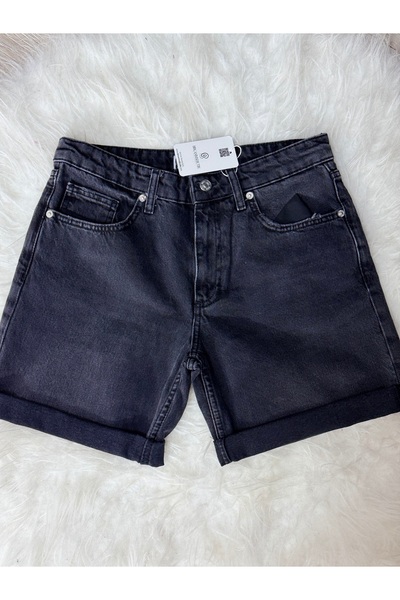 POYDER SİYAH KOT ŞORT