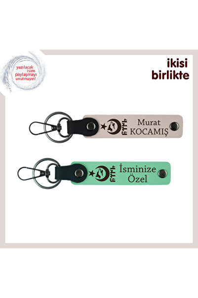 Miaju National Themed Personal Gift – Name Writable Crescent Star Wolf Goktur...