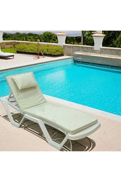 Mor Minder Katlanır Taşınabilir Fermuarlı Şezlong Minderi Plaj Kamp Çadır Yat...