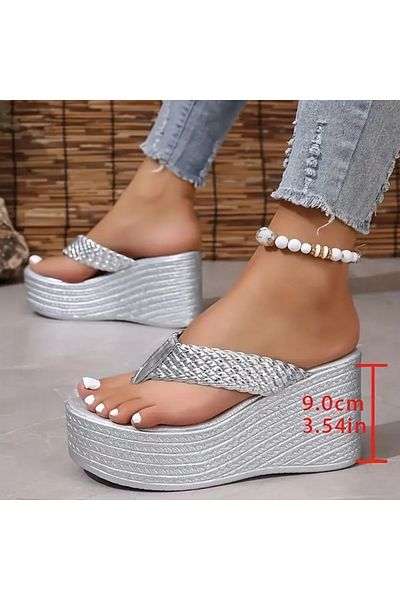 Deniz Terlik Wedge Heel Stylish Beach Sea Daily Flip Flops