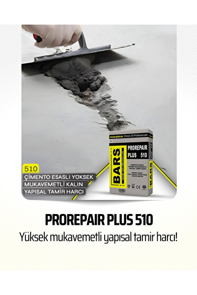 BARS PROREPAIR PLUS 510 Yapısal Tamir Harcı, Yüksek Mukavemetli, 10-50 mm Uyg...