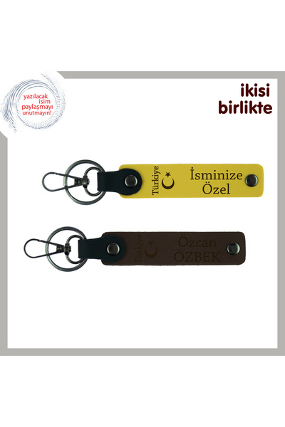 Miaju هدية حب بطابع الوطن، نجمة وقمر، تركيا، مجموعة مفاتيح جلدية مكتوبة بالاس...