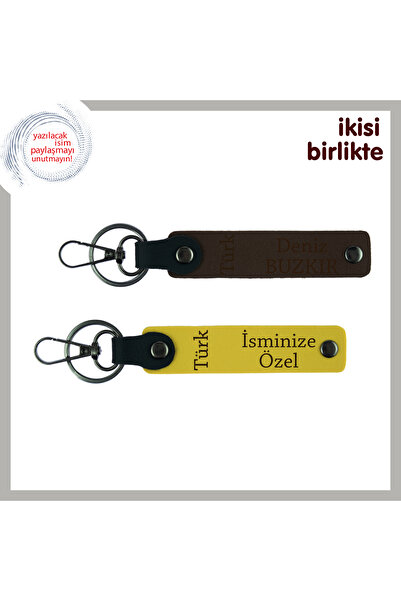 Miaju هدية تحمل روح الجمهورية – مجموعة سلاسل مفاتيح ذات طابع تركي، أصفر بني داكن