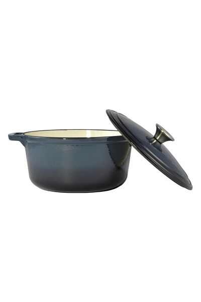 Perfect Home Oala de fonta emailata cu capac, maner din inox, 4 L, Perfect Home