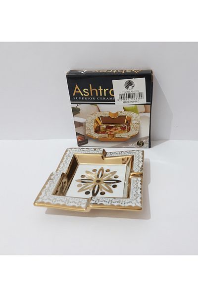 renkli çiçekler Τασάκι 12,5x12,5 CM Κεραμικό Τασάκι με σχέδιο