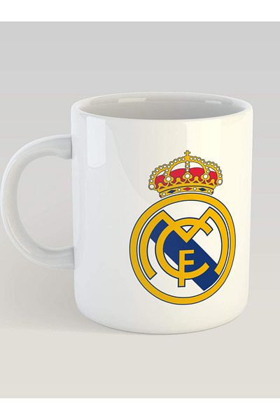 Generic Real Madrid Club logo design coffee and tea cup