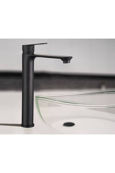 TAFASSELL Black Tall Sink Mixer -28 cm