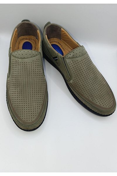 Bukond 100% Genuine Leather Inside and Outside Orthopedic Men's Summer Comfortable Daily Lightweight Sandal Shoes