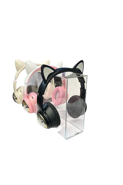 STAND MARKET Transparent Plexiglass Headphone Stand – 5-Piece Stand, Headphone Organizer, 35X8.5X20 cm