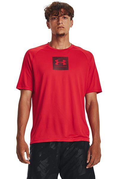 Under Armour , Tricou pentru antrenament Tech™, Negru, Rosu vermillion, XL