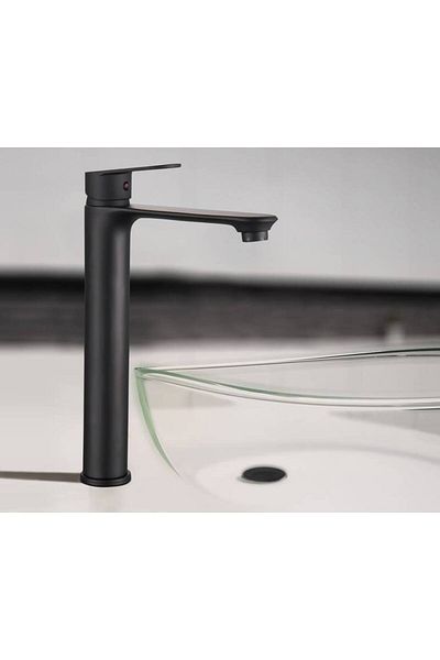 TAFASSELL Black Tall Sink Mixer -28 cm
