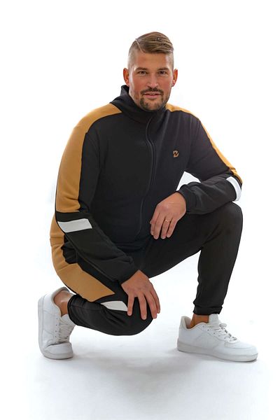 dendy Pánský overal teplákový dlouhý Black sand 612/XL