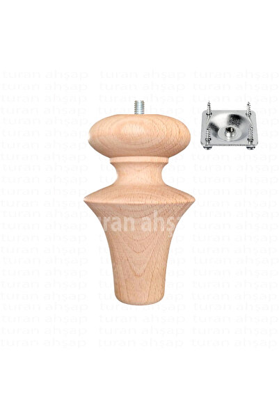 turanahşap Picior scaun din lemn / Lungime: 15 Cm / Diametru: 9,2 Cm