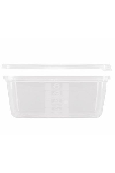 sterk Cutie alimentara gradata, capac inclus, 800 ml, transparenta, 174x115x70 mm