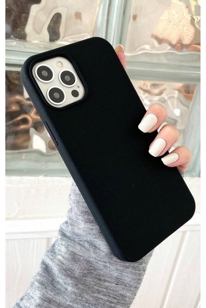 İPAX iPhone 15 Pro Max Black Color Launch Case iPhone Phone Case Silicone Phone Case