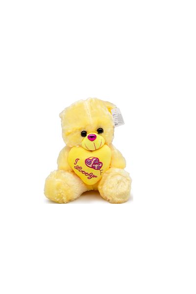 rexa Teddy bear holding a yellow heart 23*20cm