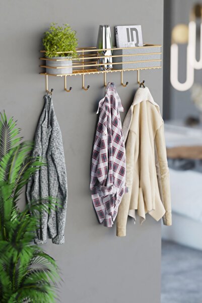 wearme Gold Altın Kaplama Metal 55 Cm Portmanto Askılık Elbise Askılığı Duvar Askısı