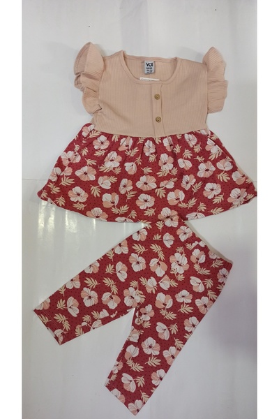 VOI طقم بناتي صيفي مع جوارب طويلة