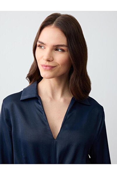Jimmy Key Woven Blue Blouse