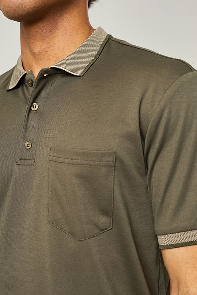 Twister Jeans Men's Twister Jeans Plus Size Pocket Polo Neck Lycra T-Shirt
