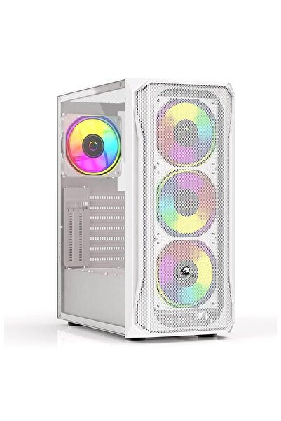 Vobotek Teknoloji GameBooster GB-T005MW USB3.0 RGB fan Mesh Panel Beyaz kasa ...