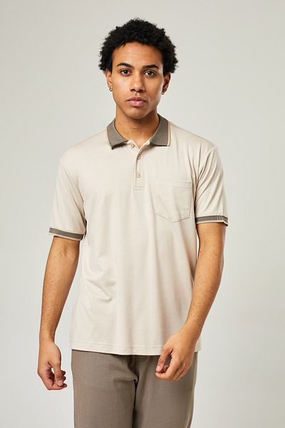 Twister Jeans Men's Twister Jeans Plus Size Pocket Polo Neck Lycra T-Shirt