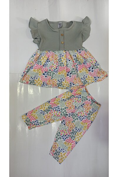 VOI طقم بناتي صيفي مع جوارب طويلة