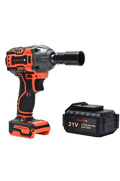 Lawazim 21V Cordless Impact Wrench – 24000 RPM, 2 Batteries, BS Plug Charger, Socket & Carrying Case