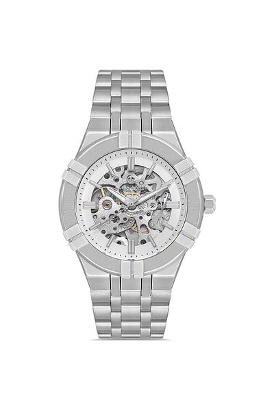 DAVID GUNER Dg-8710Ga-A1 Silver Color Stainless Steel Band Automatic Men's Wrist Watch.