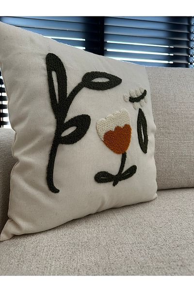 NURHAN HOME COLLECTION Κεντημένο κάλυμμα μαξιλαριού ριχτάρι 1 τεμαχίου