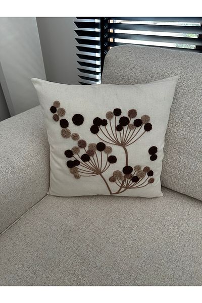 NURHAN HOME COLLECTION Κεντημένο κάλυμμα μαξιλαριού ριχτάρι 1 τεμαχίου