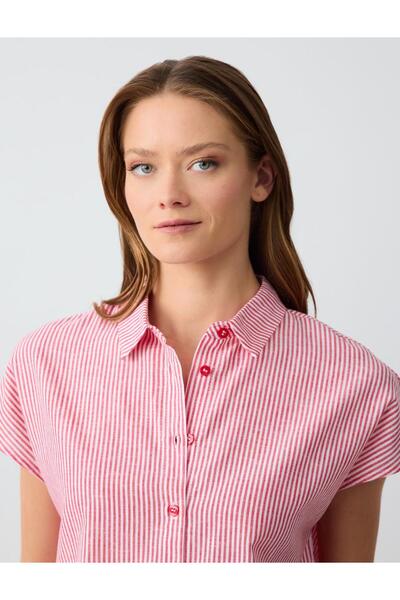 Jimmy Key Loose fit Shirt Collar Woven Red Shirt