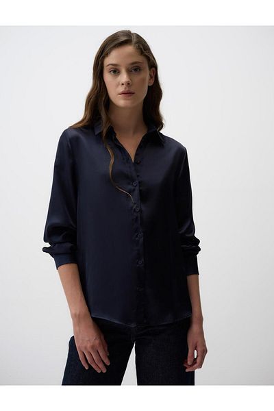 Jimmy Key Long Sleeve Satin Shirt