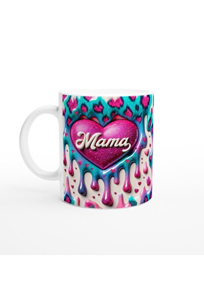 Generic Brand كوب عيد الأم على شكل قلب متغير اللون مكتوب عليه طعام