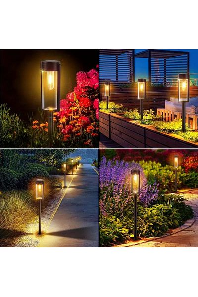 Joyful Box Set 4 Lampi Solare Decorative Joyful Box LED, Senzor lumina, Rezistente la apa, Design Modern