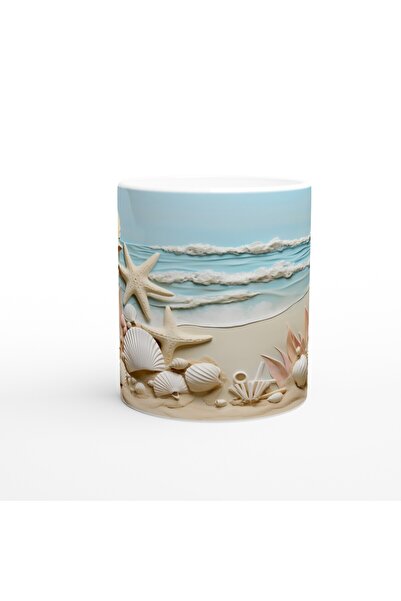 Generic Brand Beach and Sea Wave Shell Themed Underwater Mug