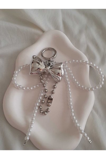 bijoux uniques Bowknot Pearl Stone Bag Charm