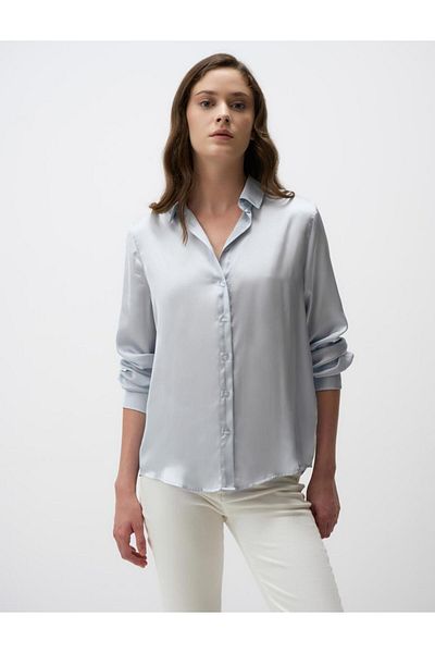 Jimmy Key Long Sleeve Satin Shirt