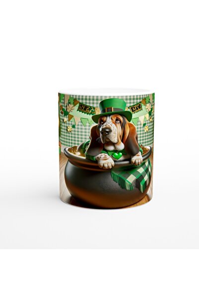 MESCHAIN كوب مطبوع عليه طابع كلب الباسط في وعاء الحظ