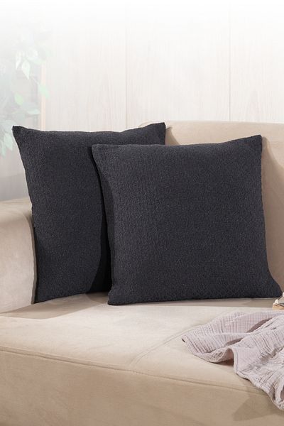 LADYNİL Bohemian 2-Piece Throw Pillow Case Decorative Pillow Case 45X45 Zippered Anthracite