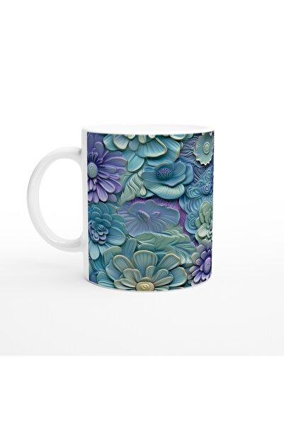 MESCHAIN كوب منقوش على شكل زهرة حديقة ضوء القمر